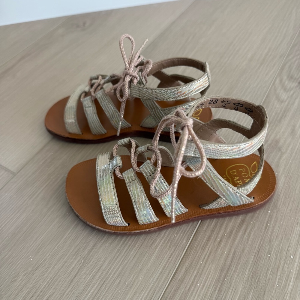 Gold Strappy Gladiator Sandals